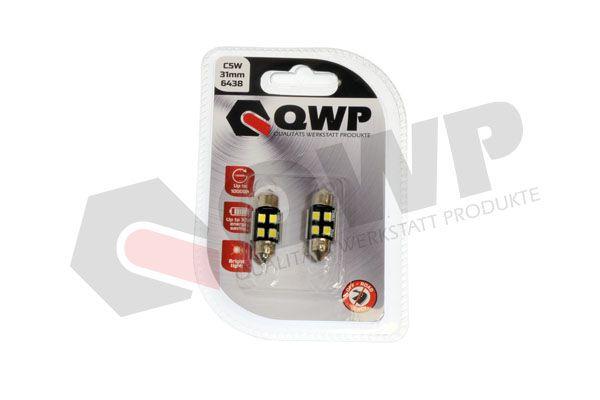 Set de 2 Becuri LED SV8.5-8, 12V, 0.6W, 31mm, C5W, Alb (Blister) - QWP WBL C5W 31MM 12V